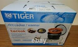 Japanese Tiger 5.5-Cup Micom Rice Cooker & Warmer Stainless Steel Pot New
