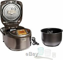 MADE IN JAPAN Zojirushi 10-Cup Pressure Rice Cooker Stainless Brown NP-NVC18