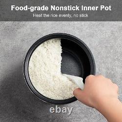 Mini Rice Cooker 2-Cups Uncooked, 1.2L Portable Non-Stick Small Travel Rice Cook