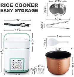 Mini Rice Cooker 2 Cups Uncooked, 1.2L Portable Rice Cooker, Travel Rice Cooker S
