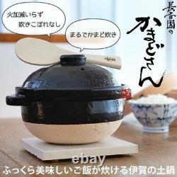 NAGATANIEN Donabe Rice Cooker Kamado San Japanese Iga ware Gas 1GO NCT-02 New