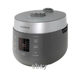 NEW CUCKOO CRP-ST0609F 6-Cup Pressure Rice Cooker & Warmer 12 Option GREY