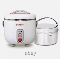 NEW TATUNG TAC-03DW-NW 3-Cup Indirect Heat Rice Cooker Steamer WHITE (AC110V)