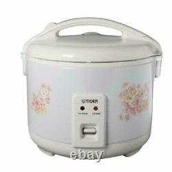 NEW Tiger JNP-1000-FL 5.5-Cup (Uncooked) Rice Cooker and Warmer, Floral White