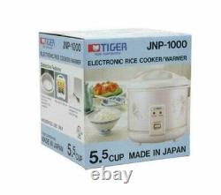NEW Tiger JNP-1000-FL 5.5-Cup (Uncooked) Rice Cooker and Warmer, Floral White