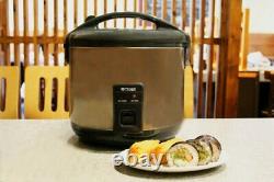 NEW Tiger JNP-S18U-HU 10-Cup Uncooked Rice Cooker & Warmer, Stainless Steel Gray