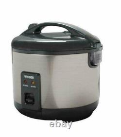 NEW Tiger JNP-S18U-HU 10-Cup Uncooked Rice Cooker & Warmer, Stainless Steel Gray