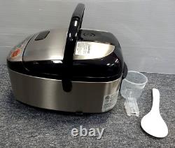 NEW Zojiroshi 3 Cup Micom Rice Cooker Retractable Cord NS-LGC05 Silver/Black