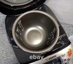 NEW Zojiroshi 3 Cup Micom Rice Cooker Retractable Cord NS-LGC05 Silver/Black