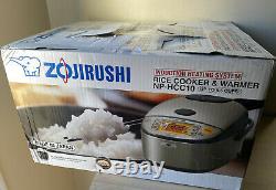 NEW Zojirushi NP-HCC10 Induction Rice Cooker and Warmer 5.5 Cup Stainless