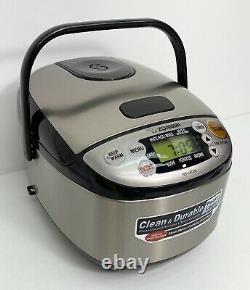 NEW Zojirushi NS-LACO5-XT 3-Cup Rice Cooker & Warmer, Stainless Black NIOB