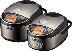 NP-NWC10XB Pressure Induction Heating Rice Cooker & Warmer, 5.5 Cup, Stainless B