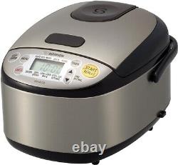 NS-LGC05XB Micom Rice Cooker & Warmer, 3-Cups (Uncooked), Stainless Black