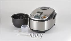 NS-LGC05XB Micom Rice Cooker & Warmer, 3-Cups (Uncooked), Stainless Black