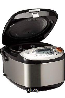 NS-LGC05XB Micom Rice Cooker & Warmer, 3-Cups (Uncooked), Stainless Black