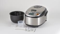 NS-LGC05XB Micom Rice Cooker & Warmer, 3-Cups (Uncooked), Stainless Black