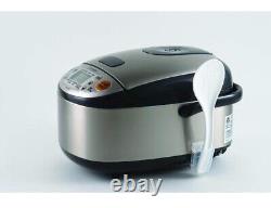 NS-LGC05XB Micom Rice Cooker & Warmer, 3-Cups (Uncooked), Stainless Black