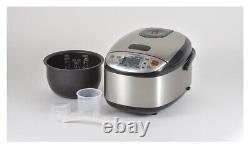 NS-LGC05XB Micom Rice Cooker & Warmer, 3-Cups (Uncooked), Stainless Black