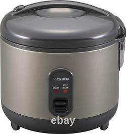 NS-RPC10HM Rice Cooker and Warmer, 5.5-Cup (Uncooked), Metallic Gray