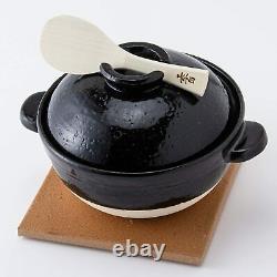 Nagatanien Pottery Rice Cooker Kamado-san Donabe NCT-01 3 Cup Spoon Japan Gift