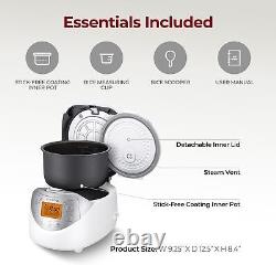 New CR-0631F 6-Cup (Uncooked) Micom Rice Cooker 8 Menu Options White Ric