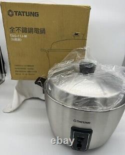 New! TATUNG TAC-11J-M Stainless Indirect Heating Rice Cooker HUGE 11 Cup