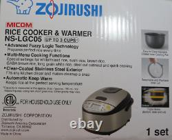 New Zojirushi Micom 3-Cup Rice Cooker And Warmer NS-LGC05