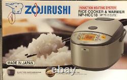 New Zojirushi NP-HCC18XH Induction Heating IH 10 Cup Uncooked, Rice Cooker Japan