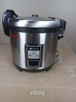 Onlicuf Commercial Electric Stainless Steel Rice Cooker 60-Cup Cooked 5.5 Liters