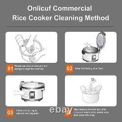 Onlicuf Commercial Rice Cooker 70-Cup Cooked (35-Cup Uncooked) Stainless Stee