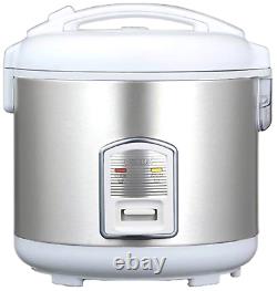 Oyama CFS-F18W 10 Cup Rice Cooker, Stainless White