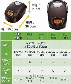 Panasonic IH Rice Cooker SR-FD100-T 1.0L(5 cups) 100V Japan Domestic Version