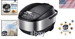 Premium Japanese Rice Cooker 10 Cup Capacity, Stainless Steel & Programmable