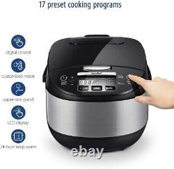 Premium Japanese Rice Cooker 10 Cup Capacity, Stainless Steel & Programmable