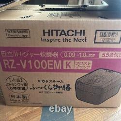 RZ-V100EM-K HITACHI IH Steam Rice Cooker Fukkura Gozen 5.5cups Black AC100V