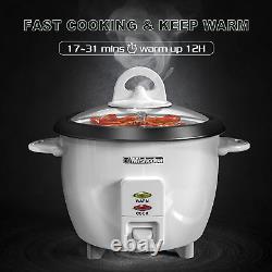 Rice Cooker 10 Cups Uncooked & Food Steamer (20 Cooked), Electric Rice Cooker Fa