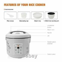 Rice Cooker 20 Cup Cooked (10 Cup Uncooked)- Instant Pot Vegetable 10 Cups