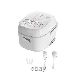 Rice Cooker 3 Cup- LCD Display with 8 Cooking Functions, 24-Hr Delay Timer