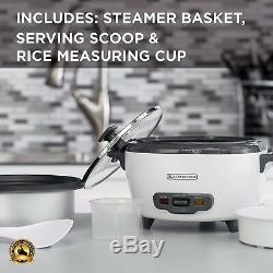 Rice Cooker 6 Cup Food Steamer Pot 3 Basket Electric Vegetable Nonstick Bowl NEW