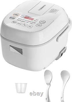 Rice Cooker Small 3 Cup Uncooked LCD Display with 8 Cooking Functions, Fuzzy L