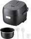 Rice Cooker Small 3-cup Uncooked- Lcd Display With 8 Cooking Functions Rice, Oa