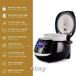 Rice Cooker with Ceramic Bowl (8 Cup, 1.5 L) 6 Rice Cook Functions, LED Display