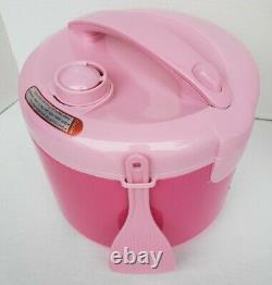 Sanrio Hello Kitty Pink Rice Cooker 1.5 Quart 8 Cup & Vegetable Steamer Tray New