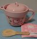 Sanrio Hello Kitty Pottery Rice Cooker 1.5 Cups Microwave With Wooden Server Used