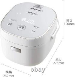 Sharp Electronic Rice Cooker KS-CF05B-W Microwave Rice Cooker White F/S