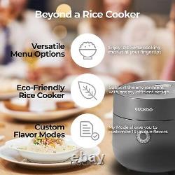 Small Rice Cooker 10 Menu Options, Smart Fuzzy Logic, 3 Cups / 0.75 Qts. Gray