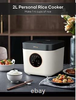 Smart Mini Rice Cooker, 3 Cups (Uncooked) Small Capacity, 24-H Delay Timer, A