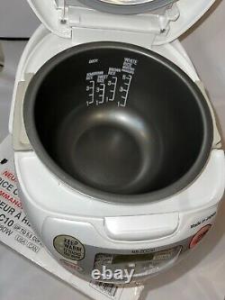 TESTED Zojirushi Neuro Fuzzy NS-ZCC10 Rice Cooker & Warmer- White up to 5.5 cups