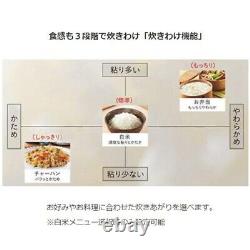 TIGER JPJ-G060KS Donabe Pressure IH Rice Cooker 3.5 cups 100V Black Japan New
