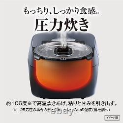 TIGER JPV-A100 KM Rice Cooker 5.5 Cups Pressure IH Matte Black New Japan